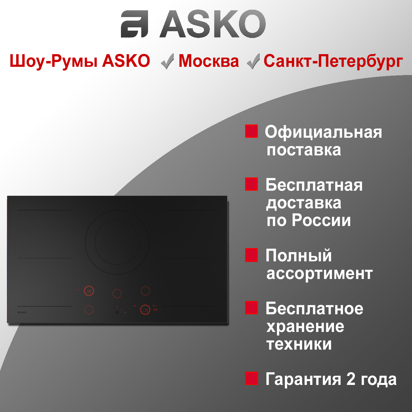 Варочная индукционная панель Asko HID945MC